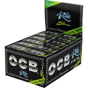 OCB Premium Rolls Slim + Tips 24