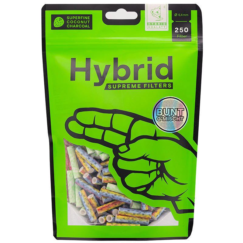 Hybrid Supreme Filter 6,4mm 250 Stk Bunt G´mischt