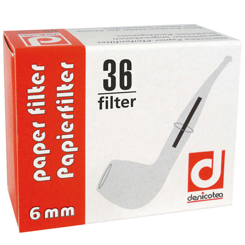 Denicotea Papierfilter 6mm 36er Packung