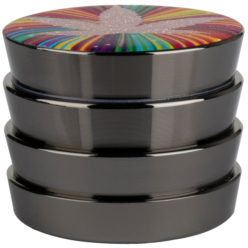 Zorr Grinder Flashing Leaf design 43 mm - 4 Teile