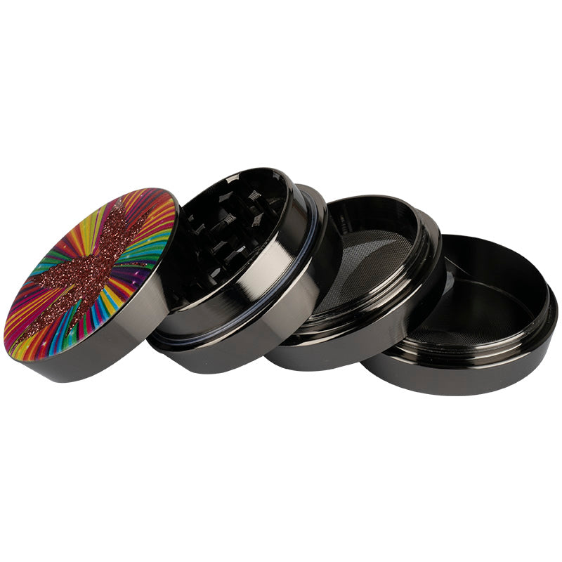 Zorr Grinder Flashing Leaf design 43 mm - 4 Teile