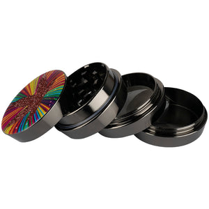 Zorr Grinder Flashing Leaf design 43 mm - 4 Teile