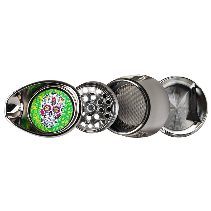 Zorr Grinder Kettle shape Skull design 50 mm-4 parts