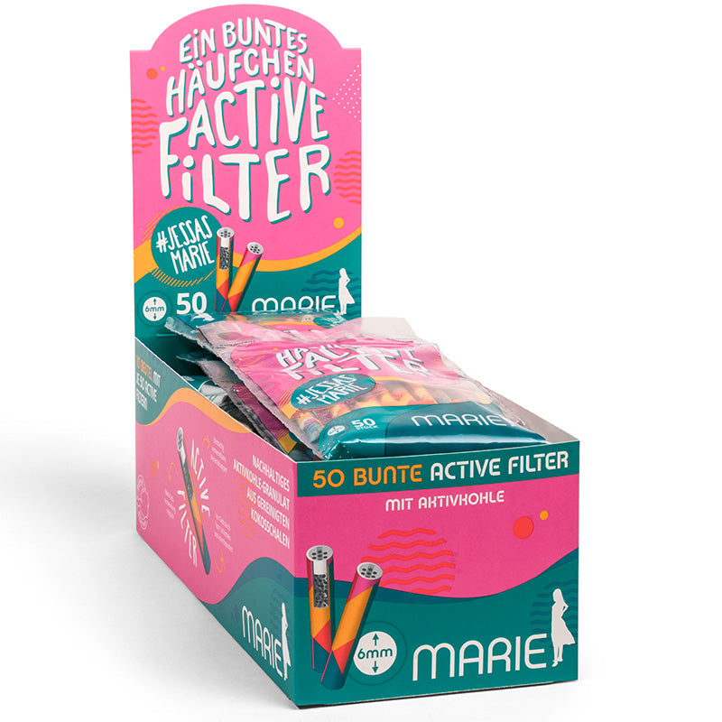 Marie Active Filter bunt 6mm 50er Beutel 10 Beutel pro Pkg