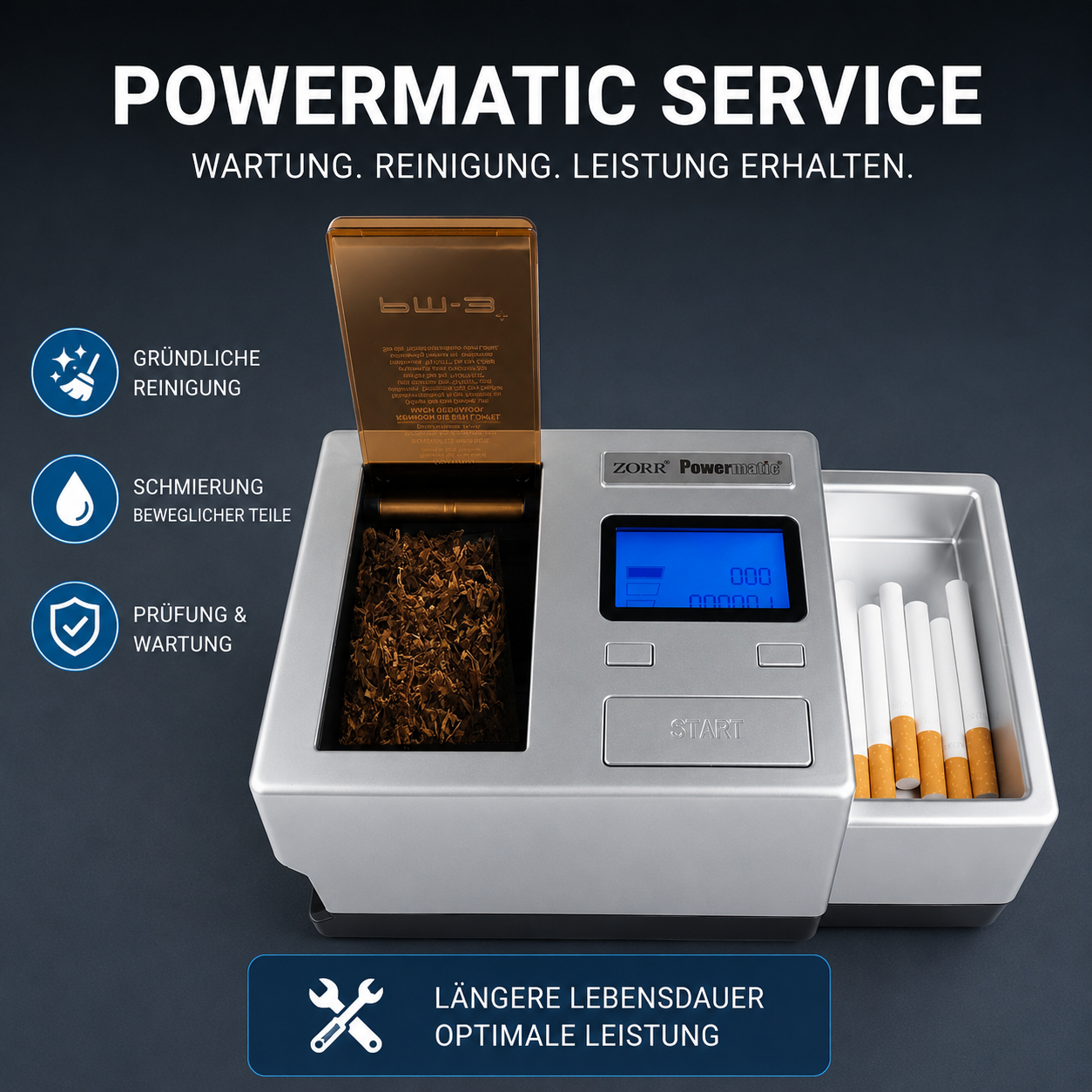 Powermatic Service für alle Versionen